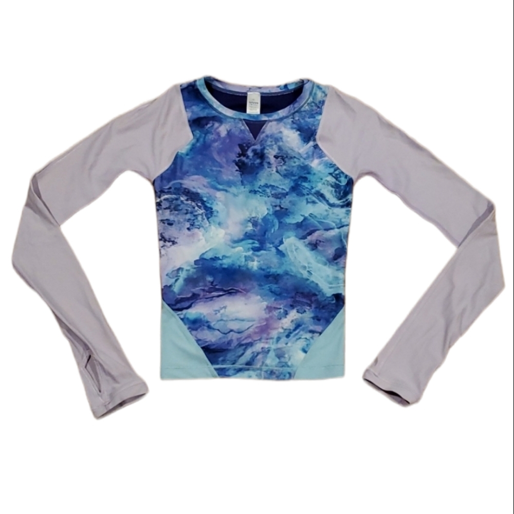 Ivivva Blue and Purple Long Sleeve Athletic Shirt